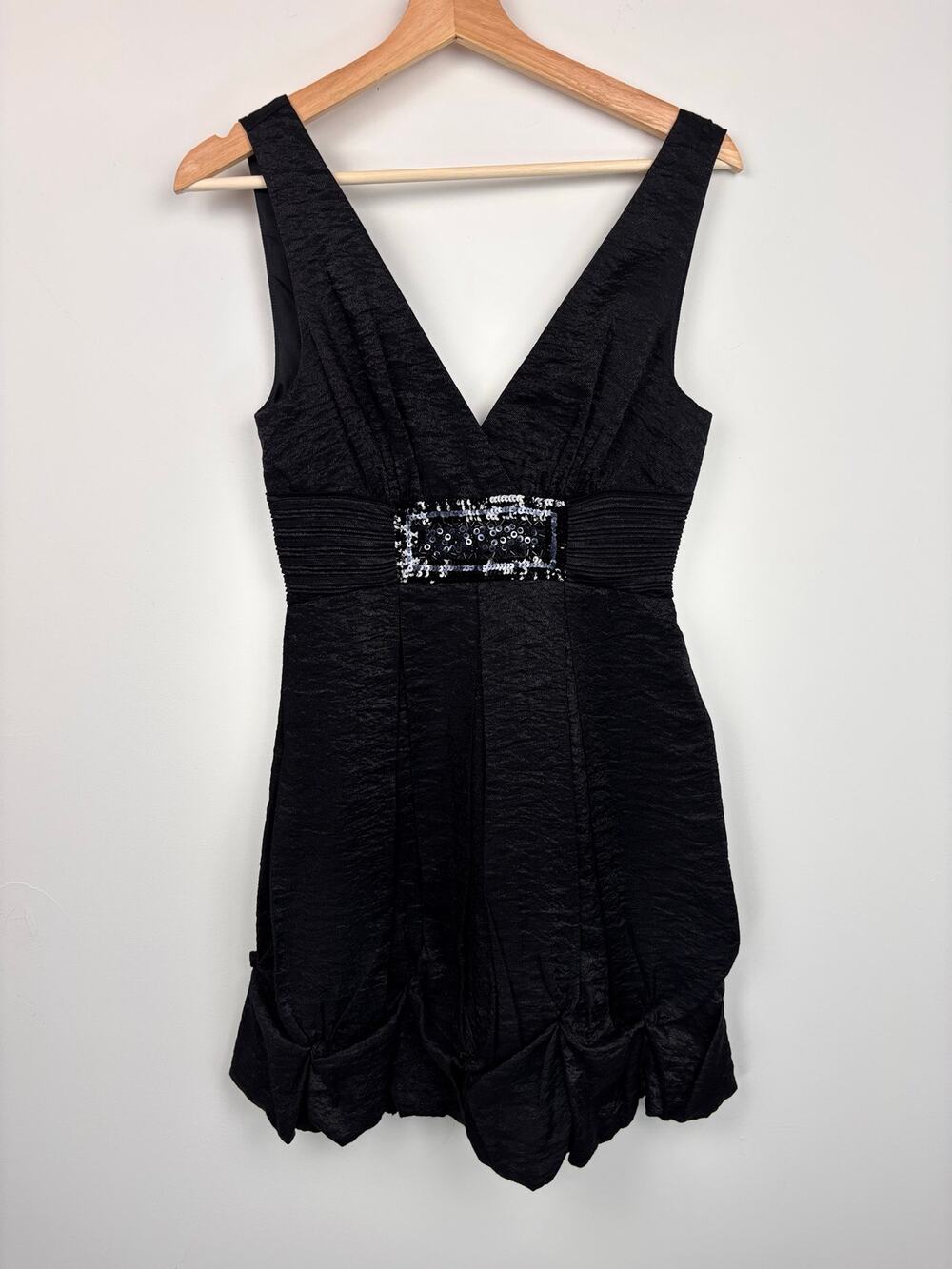 🖤 BCBGMAXAZRIA Sequin Waist Cocktail Dress | 02 | Black